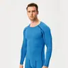 Camiseta de Entrenamiento para Correr y Fitness Ajustada para Hombre Amazon Elástica de Secado Rápido Manga Larga 1E18