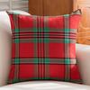 Almohada de Tela Linda Cruzada Extranjera Amazon Navidad y Año Nuevo Cojín a Cuadros Cojín de Sofá Atmósfera Decoración de Año Nuevo