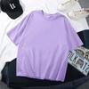 2024 Nova Camiseta Masculina Cor Doce Solta Oversize Gordo Casual Gola Redonda Personalizada Hip Hop Estilo Hong Kong Cinco Pontos