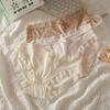 """Chica Crema"" [Pantalones con Máscara para Glúteos] Ropa Interior de Seda Helada para Niñas Primavera y Verano Cintura Lisa Secado Rápido Encaje"