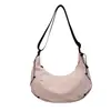 Bolsa ligera estilo coreano, bolsa impermeable tipo dumpling de nailon, adecuada para estudiantes, uso casual, para ir al trabajo y uso al aire libre; se puede llevar como bolso de hombro o bolso cruzado, tanto para hombres como para mujeres
