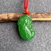 Colgante de jade con calcedonia de ágata roja y verde al por mayor de fábrica, joyería, regalos