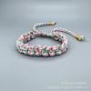 Nueva pulsera tejida a mano de estilo étnico colorido de algodón y lino, pulsera para pareja, moda callejera, casual, pulsera para novias