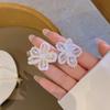 Brincos Exagerados de Flor de Cristal de Fada com Design de Nicho Coreano Tendência ins Frescos para Meninas Doces