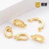 Banhado a ouro micro incrustado zircão fivela universal 14K envolto em ouro Jade pérola pingente fivela artesanal diy jóias colar clipe