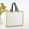 Bolsa de compras não tecida colorida, bolsa de presente publicitária, bolsa de mão tridimensional de alta frequência ultrassônica em estoque, logotipo impresso