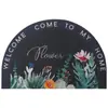 Felpudo de Entrada Estilo Fresco Floral Simple Puerta de Entrada Desgaste Resistente Suciedad Resistente Anillo de Seda Felpudo Cortable Antideslizante