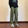 Pantalones de Trabajo Caqui para Hombre Primavera Verano Nueva Llegada Rectos Americanos Casuales Largos Niños Marca de Moda Holgados Pantalones Paracaídas