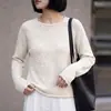 Suéter de Punto de Tencel con Lentejuelas para Mujer, 26 Estilos, Corte Holgado, Cuello Redondo, Dobladillo Enrollado, Manga Larga Raglán, Suéter Pulóver de Lino