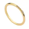 Venda Direta da Fábrica Personalizada Anéis de Aço Titânio Zircônia Anéis de Casal Anéis de Diamante Ouro 18K Anéis Femininos Ouro Rosa Conjunto de Anéis Simples de Dedo