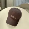Gorra de Béisbol Bordada con Letra para Mujer, Nuevo Estilo Coreano Casual Versátil de Ala Ancha, Gorra Suave para el Sol que Hace que la Cara Parezca Más Pequeña
