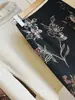 Nuevo midi falda de gamuza con lentejuelas ricamente bordadas estilo chino para mujer, nueva colección de otoño, estilo retro, de cintura alta, con abertura, corte recto