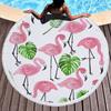 Nueva toalla de playa de microfibra y borlas, toalla de baño, tapete para almuerzo, flamenco, nueva impresión digital 3D de una pieza