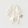 Ropa de bebé Mono de bebé Primavera y Otoño Sombrero Camisa para Bebé Recién Nacido Mono sin Huesos 100% Algodón Clase A