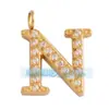 L57 Accesorios populares europeos y americanos colgante de collar con letra de circonita colgante de acero inoxidable