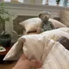 Juego de Cuatro Piezas para Todas las Estaciones, Juego de Cama de Cuatro Piezas, Funda de Edredón Lavable, Sábana Plana, Sábana Ajustable, Juego de Tres Piezas para Dormitorio
