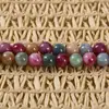 Cuentas sueltas de calcedonia natural, cuentas redondas de piedra natural de cristal, accesorios de joyería para pulseras y collares DIY hechos a mano al por mayor