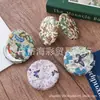 Espelho Redondo em Formato de Pão com Design de Borboleta com Glitter, Venda Direta da Fábrica de Comércio Exterior, Espelho Dupla Face