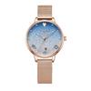 Relógio Feminino Disney Céu Estrelado Pulseira de Malha Gradiente Moderno Quartzo Estudante Pulseira de Couro Strass Relógio Feminino 269/299