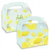 Dd023 Amazon Verano Limón Hawaiano Estilo Fresco Fiesta Regalo Bolsa de Papel Kraft Caja de Regalo de Mano
