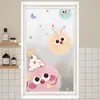 Pegatina de Vidrio de Dibujos Animados Translúcida Opaca Dormitorio Baño Inodoro Anti-Espionaje Anti-Fugas Película para Ventana Esmerilada
