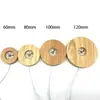 Bola de Cristal Base de Madeira para Luminária Noturna Luz Quente Luminária de Mesa LED Plug-in USB Luz Branca Base Luminosa Lâmpada Redonda Pile De Zhu