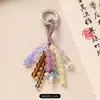 Colgante de Bolsa de Cristal Tejido a Mano, Nuevo Llavero de Cuenta Bodhi Semilla Cumplidora de Deseos Estilo Chino, Decoración Artística para Bolsa