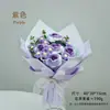 Buquê de rosas de crochê feito à mão, flores artificiais tecidas com fio, presentes de feriado, flores eternas, atacado para vendas transfronteiriças