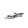 Sandalias de Verano 2026 Estilo Nuevo Estilo Francés Elegantes Puntera Puntiaguda Redonda Punta Abierta Correa Fina Tacón Bajo, Modernas y Versátiles para Ropa de Verano al Aire Libre para Mujer