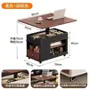 Mesa de centro de madera maciza, mesa auxiliar para sofá, mesa de té, gabinete de té, mesa plegable para uso doméstico en sala de estar, carrito pequeño, mesa de centro móvil y de altura ajustable