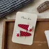 Nuevo Pasador de Pelo de Tela a Cuadros Estilo Coreano con Conejito de Dibujos Animados, Dulce Pasador Lateral a Juego para Niños, Pinza para Flequillo, Accesorio para el Cabello para Niñas