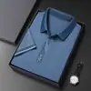 Nueva camiseta polo de manga corta de secado rápido para hombre de verano, camisa de manga media lisa de solapa casual de negocios para hombre una generación de pelo