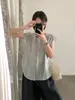 Blusa de lino Han Xun estilo japonés, ambiente relajado, ligera y transpirable, top con manga de volantes pequeña, estilo verano 2026, 26648