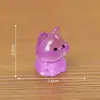 Luz de noite miniatura brilhante, figura de cachorrinho fofa e adorável, acessórios de decoração DIY para casa de bonecas, ornamento de mesa em miniatura