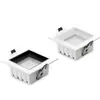 Foco LED empotrado cuadrado antideslumbrante redondo de 75 cm de orificio de tres colores regulable para techo doméstico de aluminio panal de abeja
