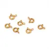 Cierre de Resorte de Acero Inoxidable 316 Chapado al Vacío en Oro de 18K Cierre de Resorte Cierre para Joyería Cierre de Pulsera Collar Accesorios para Joyería DIY