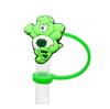 Funda para Popote de Oso Arcoíris Tapa para Popote Tapón de Polvo de Silicona Decoración de Popote de Fiesta de Anime Productos Transfronterizos