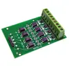 Módulo Transistor de Efeito de Campo MOS de Quatro Vias Optoacoplador Isolado Microcontrolador Amplificação Driver Placa de Controle de Válvula Solenoide/Relé
