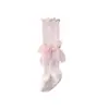 Calcetines para Bebé Cuidadosamente Seleccionados, Malla Fina, Calcetines Antimosquitos Clase A para Recién Nacido, Calcetines Largos Hasta la Rodilla, Calcetines de Algodón con Lazo