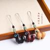 Sándalo Rojo/Ébano/Sándalo Talla DIY Tang Ma Ma al Éxito Teléfono Móvil Pincho Simple Bolso Colgante Pequeño Colgante