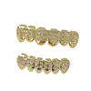 Europeu e Americano Mais Vendidos Hip-Hop Cobre Galvanizado 46 Diamantes Folheado a Ouro 18K Hip-Hop Grills Dentários Moda Atravessando Fronteiras Atacado