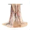 Bufanda de gasa de nueva moda para mujer, con estampado de letras, fina, larga, combinable, ideal como regalo.