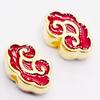 Aleación Aceite Goteante Cloisonné Xiangyun DIY Estilo Antiguo Dinastía Han Botón Presionado Artesanía Bolsita Colgante Borla Accesorios Colgantes