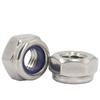 Tuerca hexagonal de seguridad de acero inoxidable 304 tuerca de seguridad con pegamento azul fijador DIN985 tuerca de unión M2-M24