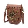 Bolso Bandolera Retro Steampunk Nuevo para Mujer Diseño de Industria Pesada Bolso Pequeño de Cintura para Teléfono Móvil al Aire Libre Bolso de Hombro Tipo Concha