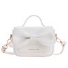 2025 Nova Bolsa Infantil Mini Acessórios Infantis Bolsa Simples Cor Sólida Estilista Laço Bolsa de Ombro para Meninas