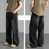 Jeans Masculino Transfronteiriço Sudeste Asiático Estilo Quente Lavado Jeans de Perna Larga Masculino Calça Reta Solta Retrô Desgastada