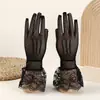 Guantes de encaje transfronterizos guantes de protección solar para mujer malla color liso encaje guantes de etiqueta guantes para vestido de novia guantes para vestido de noche