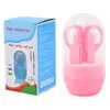 Cortauñas para Bebé, Tijeras Cortas, Pinzas, Lima de Uñas, Juego de 4 Piezas, Set de Cuidado de Manicura para Recién Nacidos, Caja de Tubo Largo