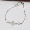 Pulseira de prata S925 feminina corda de mão grama da sorte pulseira extravagante 5,5-6,5 pérola diy acessórios de joias vazios 539